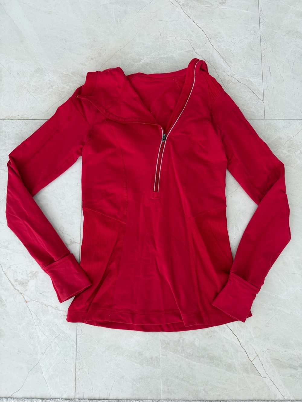 Lululemon  Red Quarter-Zip Performance pullover size 4